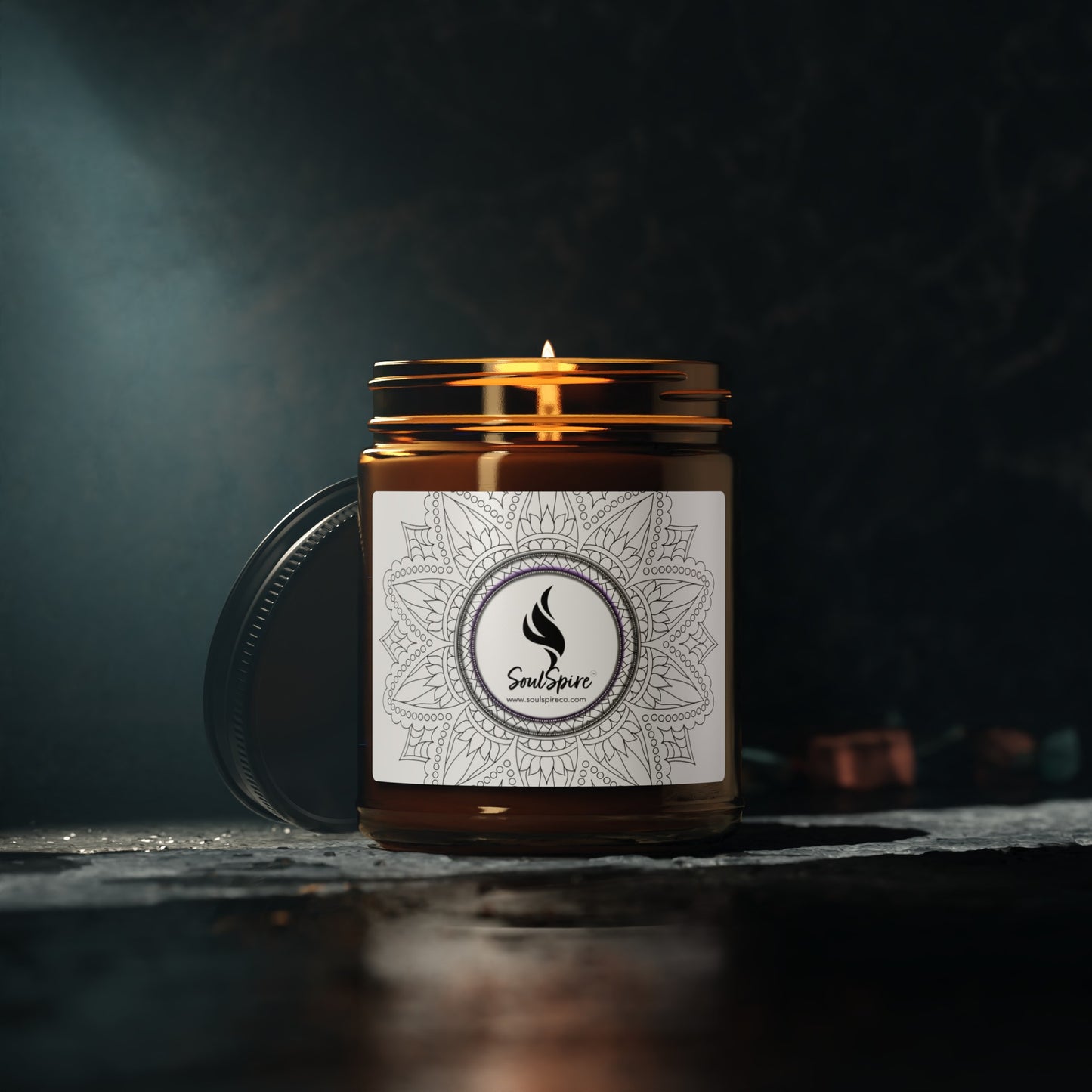 Scented Soy Candle (Multi-Size, Amber Jar)